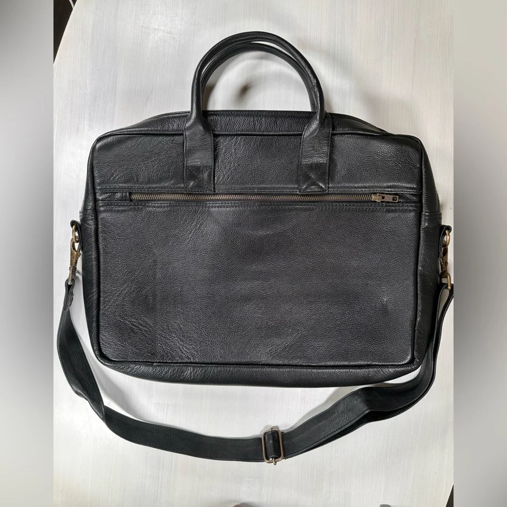New real leather laptop, travel bag crocodile snake texture work business mens